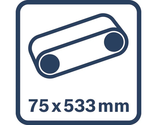 Bande abrasive, dimension 75 x 533 millimètres