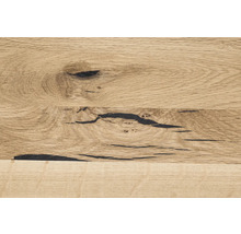 Gros plan d''une planche en chêne avec grain