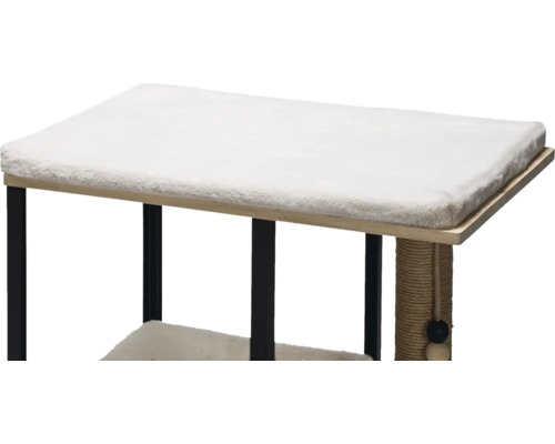 Arbre à chat avec surface de couchage et poteau à gratter