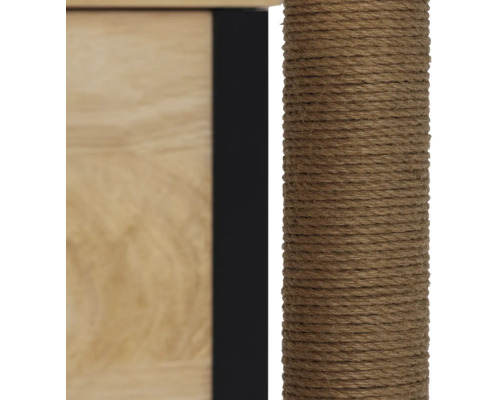 Gros plan d''un poteau de griffoir recouvert de sisal