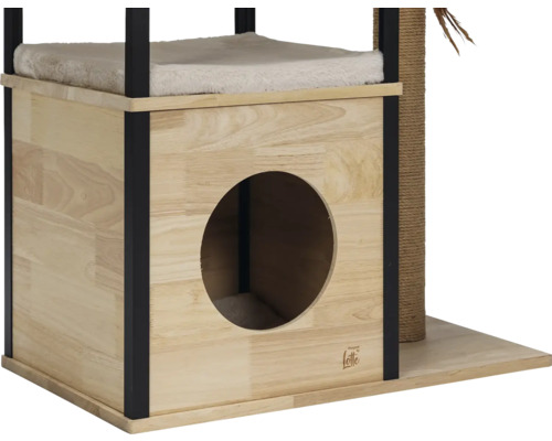 Arbre à chat avec surfaces de couchage, poteau à griffer et niche pour chat