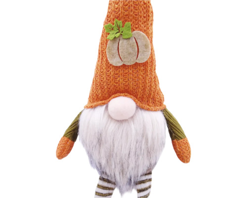 Nain d''automne avec bonnet tricoté et barbe comme décoration