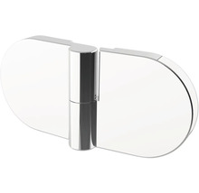 Charnière de porte en verre métallique