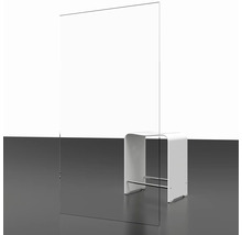 Eckeinstieg mit Gleittür/Schiebetür SCHULTE Kristall/Trend 90 x 120 cm Profil aluminium Klarglas Reversibel ohne unteres Profil