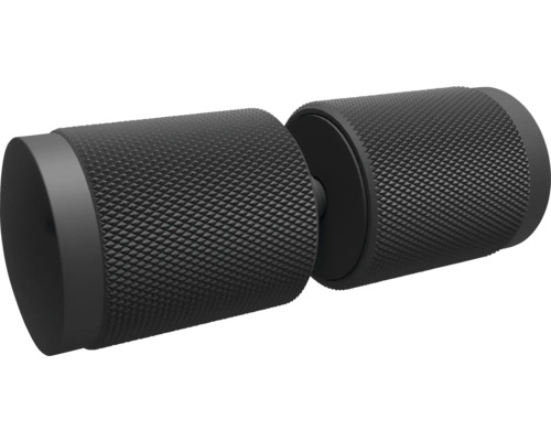Bouton de porte noir avec moletage pour une meilleure prise en main