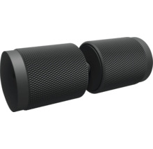 Bouton de porte noir avec moletage pour une meilleure prise en main