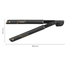 Fiskars Unkrautstecher mit den Maßen 49,5 cm mal 17,5 cm.