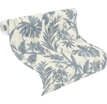 Tapetenrolle mit Blätter- und Blütenmuster