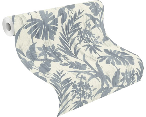 Tapetenrolle mit Blätter- und Blütenmuster