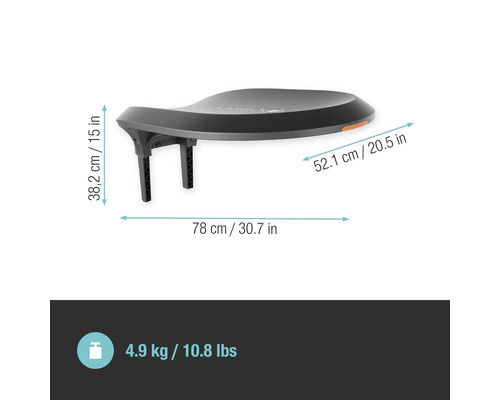 Gardena Mähroboter Garage mit den Maßen 38,2 cm x 52,1 cm x 78 cm