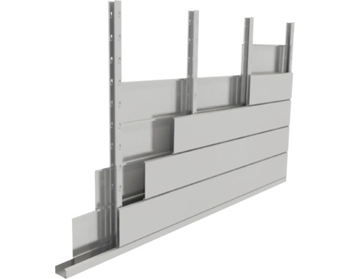 Sous-structure de façade métallique avec disposition horizontale
