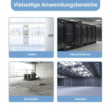 Domaines d''application : halls, locaux industriels, chantiers et usines.