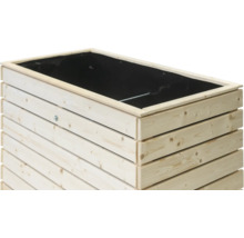 Jardinière surélevée en bois de forme rectangulaire