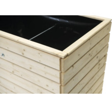 Jardinière surélevée en bois avec film de plantation