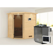 Sauna mit Saunaofen und Steuerung