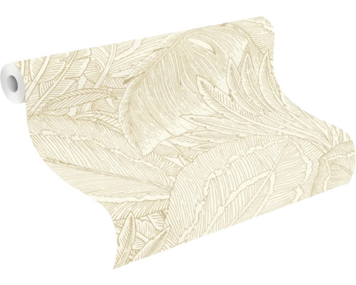 Rouleau de papier peint avec motif de feuilles