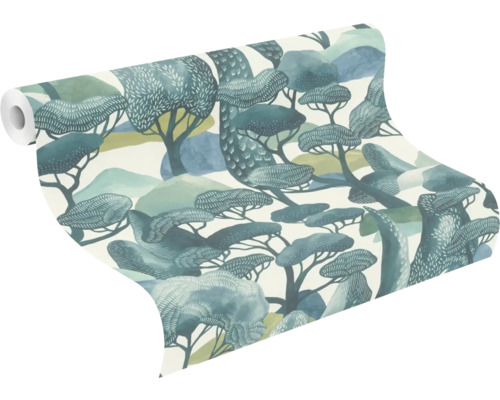 Rouleau de papier peint à motif d''arbres pour la décoration murale