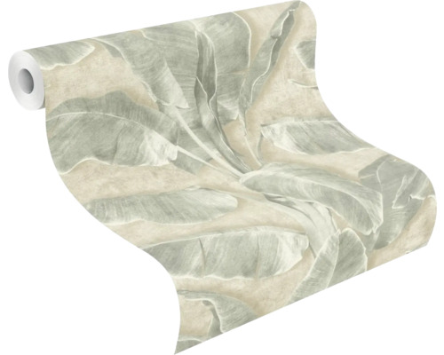 Rouleau de papier peint à motif de feuilles