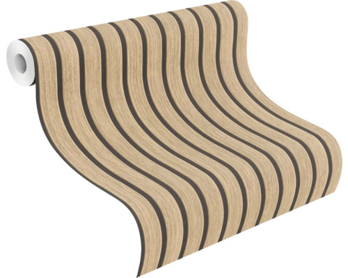 Rouleau de papier peint avec motif de lambris en bois