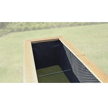 Jardinière surélevée classique weka Profi avec nappe intérieure à excroissances et grille de protection contre les campagnols 205x79x81 cm, nature