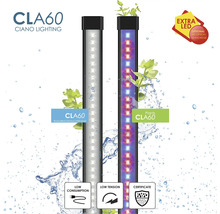 Deux lampes d''aquarium Ciano Lighting CLA60, une lampe standard et une lampe pour plantes