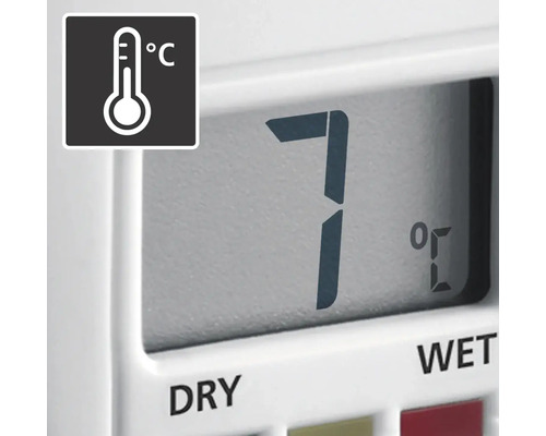 Affichage de la température avec symbole de thermomètre