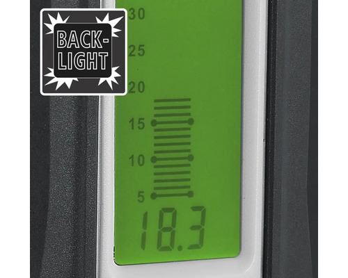 Écran de l''humidimètre avec rétroéclairage