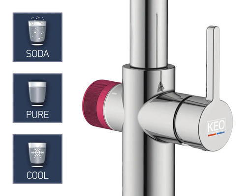 Wasserhahn mit Soda-, Rein- und Kühlfunktion
