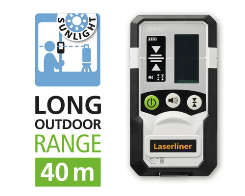 Récepteur Laserliner GRX 40 pour laser extérieur avec une portée de 40 mètres