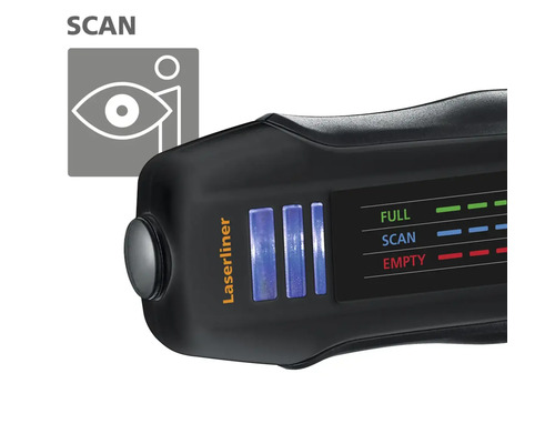 Hygromètre Laserliner pour la mesure de l''humidité des matériaux avec symbole de scan