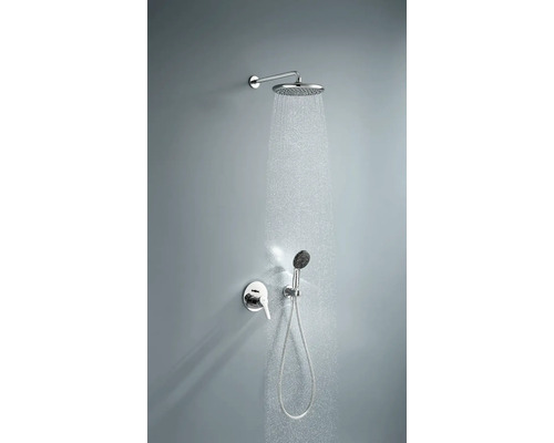 Système de douche avec pomme de tête, douchette à main et robinet