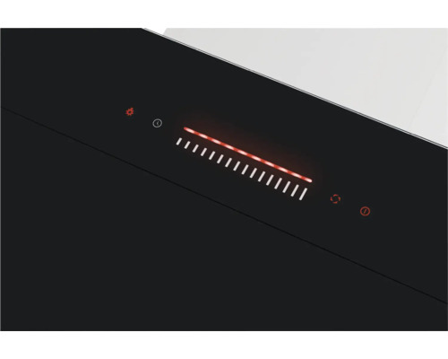 Panneau de commande d''une hotte aspirante avec écran tactile et symboles