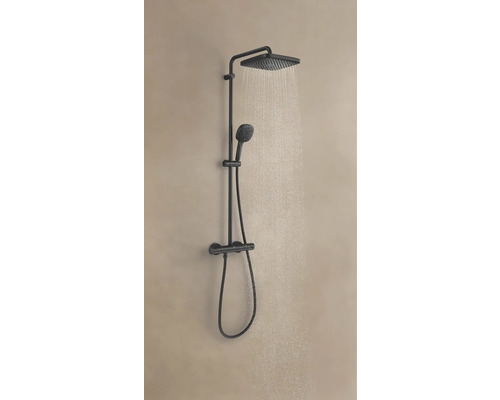 Robinet de douche avec douche de tête et douchette avec jet d''eau