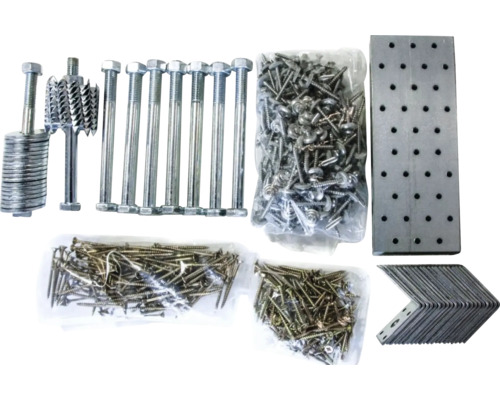 Diverses vis, boulons et équerres