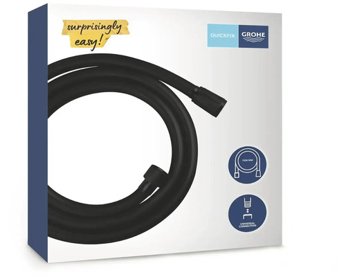 Emballage d''un set de douche Grohe avec flexible de douche de 1500 mm et raccord universel