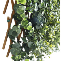Mur de lierre artificiel avec cadre en bois pour le jardin.