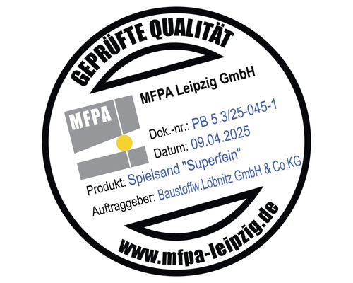 Geprüfte Qualität Siegel von MFPA Leipzig GmbH