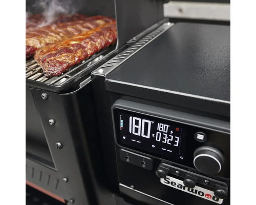 Grill Searwood avec côtes levées et affichage numérique de la température