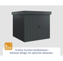 Gerätehaus aus Metall mit Tür und fünf Jahre Garantie