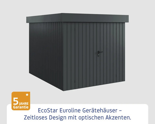 EcoStar Euroline Gerätehaus mit fünf Jahren Garantie