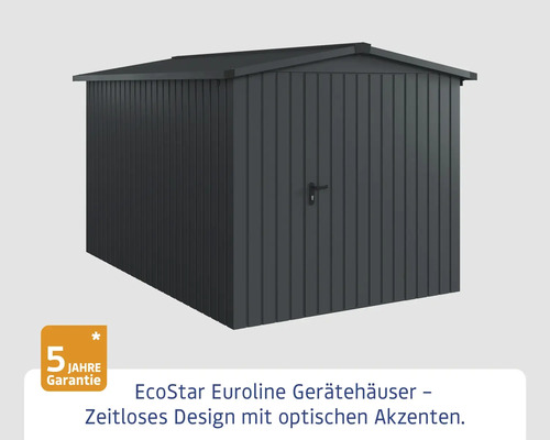 EcoStar Euroline Gerätehaus mit fünf Jahre Garantie
