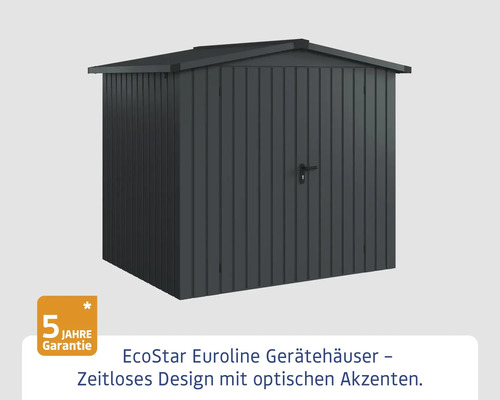 Gartengerätehaus aus Metall mit Tür