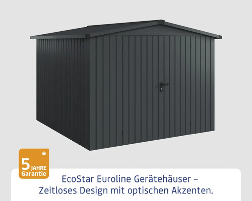 EcoStar Euroline Gerätehaus aus Metall mit Tür