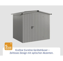 Gartengerätehaus aus Metall mit Doppeltür und fünf Jahren Garantie