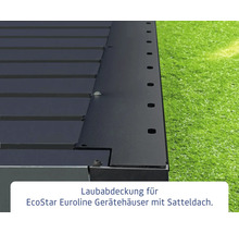 Laubabdeckung für EcoStar Euroline Gerätehäuser mit Satteldach