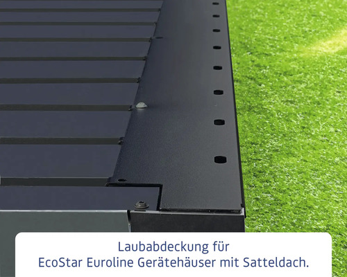 Laubabdeckung für EcoStar Euroline Gerätehäuser mit Satteldach