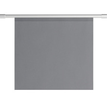 Graues Rollo mit Befestigungsstange für Fenster