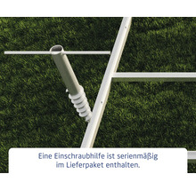 Erdanker mit Einschraubhilfe im Rasen