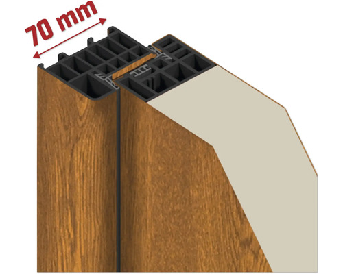 Detailansicht eines 70 Millimeter Fensterprofils