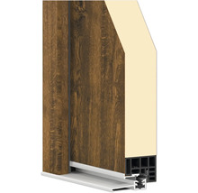 Schnittansicht einer Tür mit Holzmuster